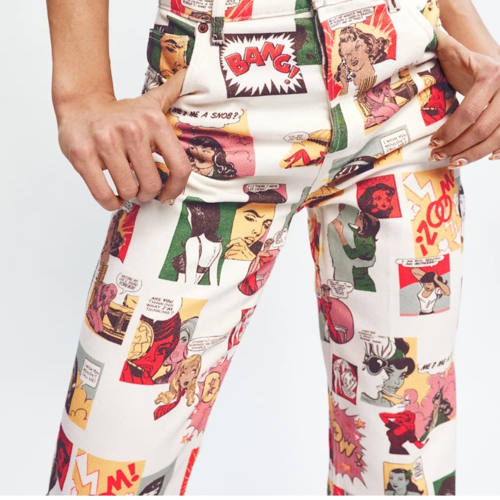 Comic High Rise Straight Long Jeans - Picture 2 of 9